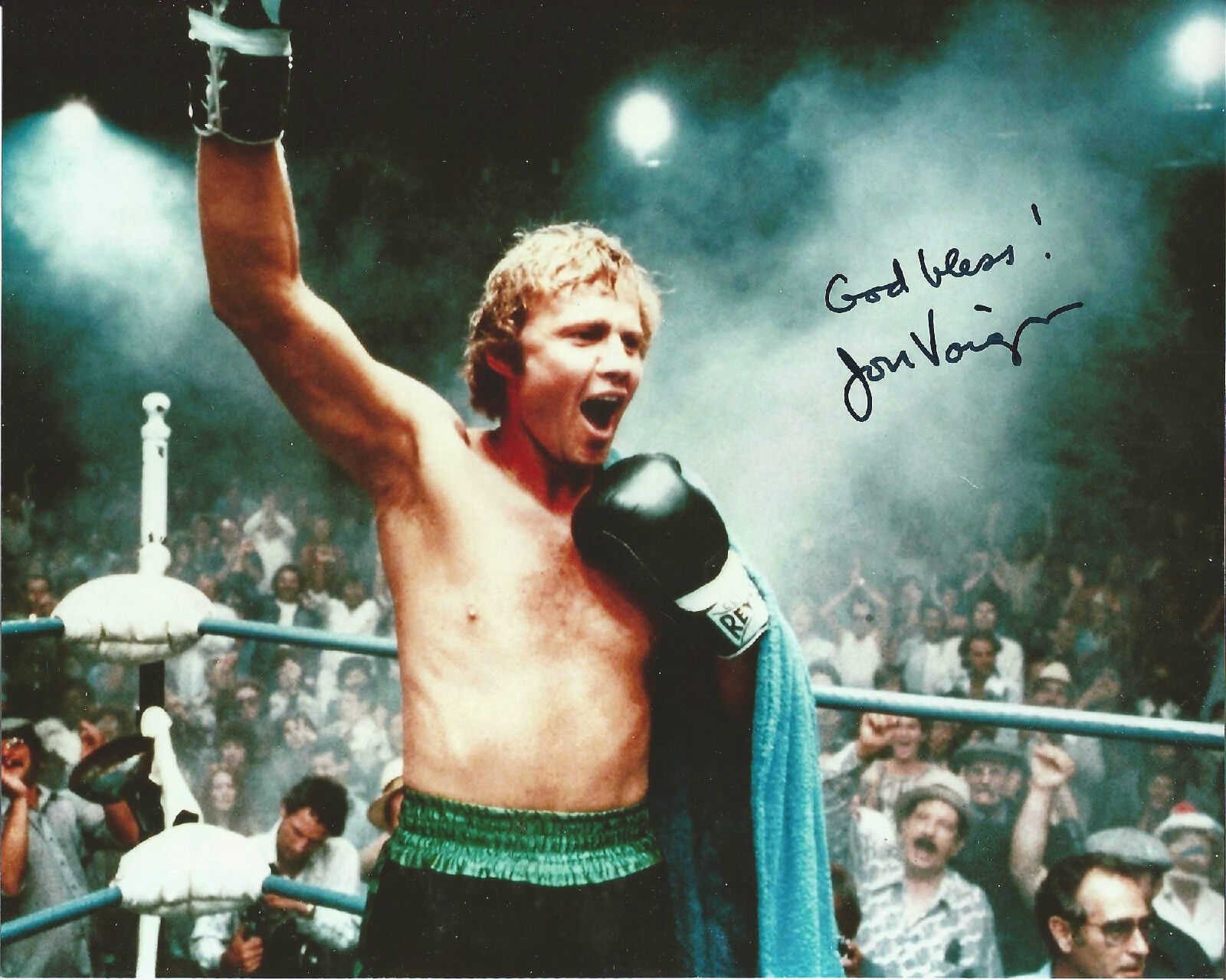 ACTOR JON VOIGHT HAND SIGNED AUTHENTIC BOXING 8X10 Photo Poster painting w/COA