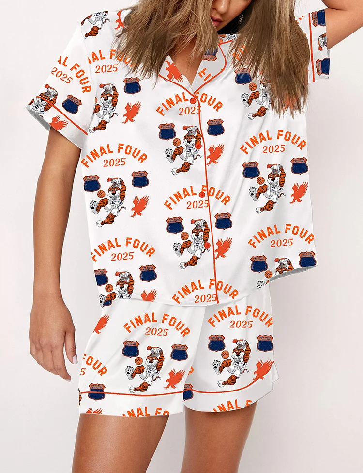 Women's Auburn Tigers Men's Basketball Final Four 2025 Print Pajama Set