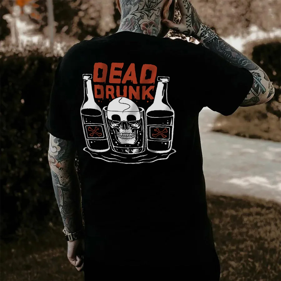 Dead Drunk Printed Men's T-shirt