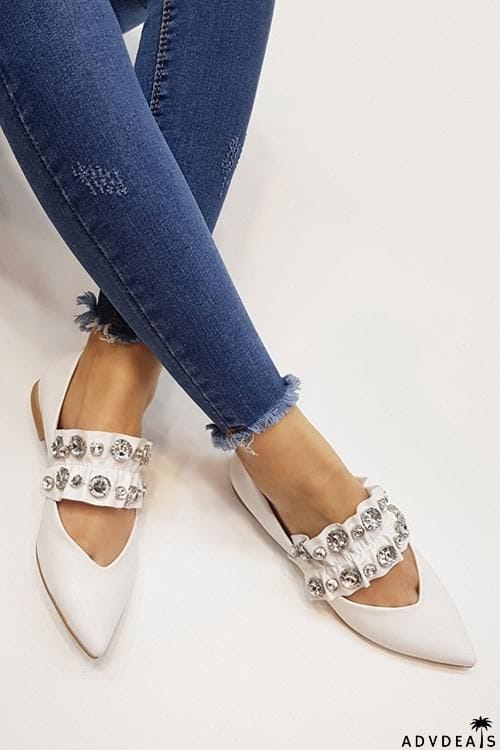 Rhinestone Pointed Flat