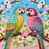 Two Birds Art Diamond Painting Kit for Adults Home Decor 25x25cm With Frame