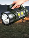 Rechargeable Solar High Power Searchlight Big Flashlight Waterproof for Outdoor