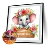 Diamond Painting-DIY Full Round Drill Elephant Mothers Day Slogan