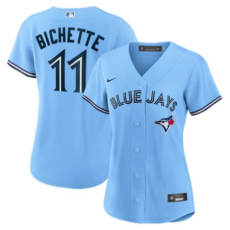 Women's Toronto Blue Jays #11 Bo Bichette  Powder Blue Alternate Replica Player Name Jersey SFHQ