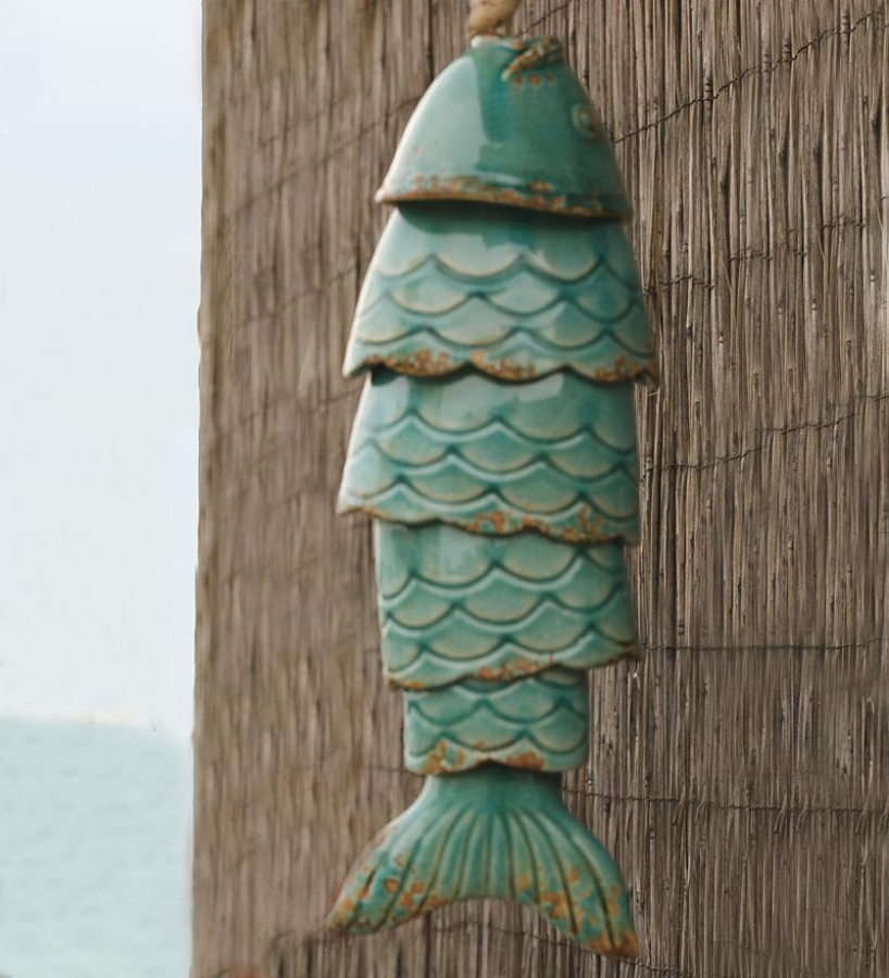 🎏🎏Colored Koi Fish Wind Chime - tree - Codlins
