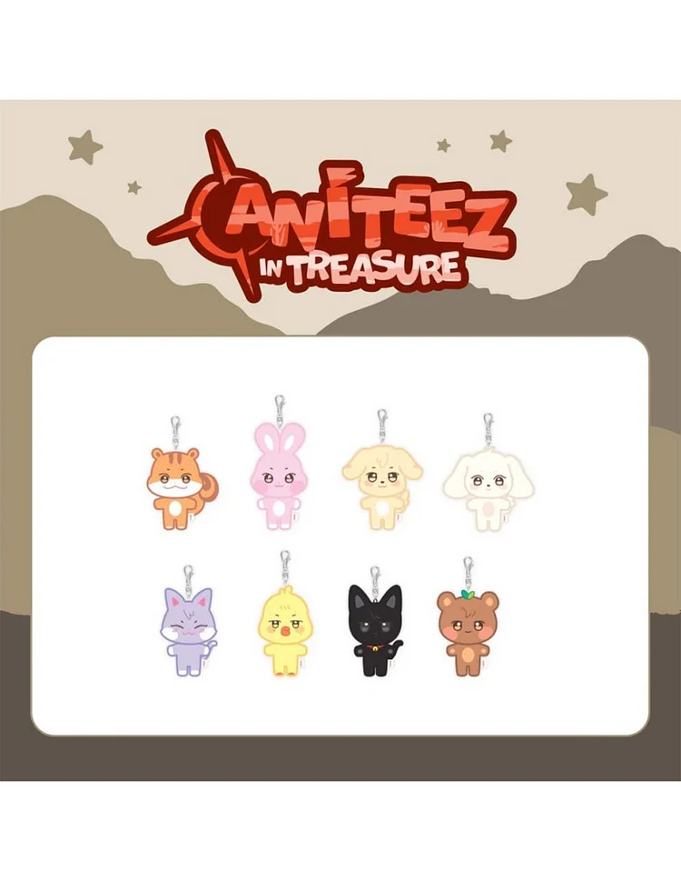 ATEEZ ANITEEZ IN TREASURE PLUSH KEYRING-Pre Order officialateezshop