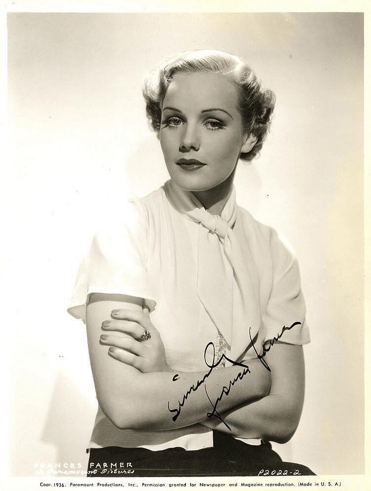 FRANCES FARMER Signed Photo Poster paintinggraph - Beautiful Film Star Actress - preprint