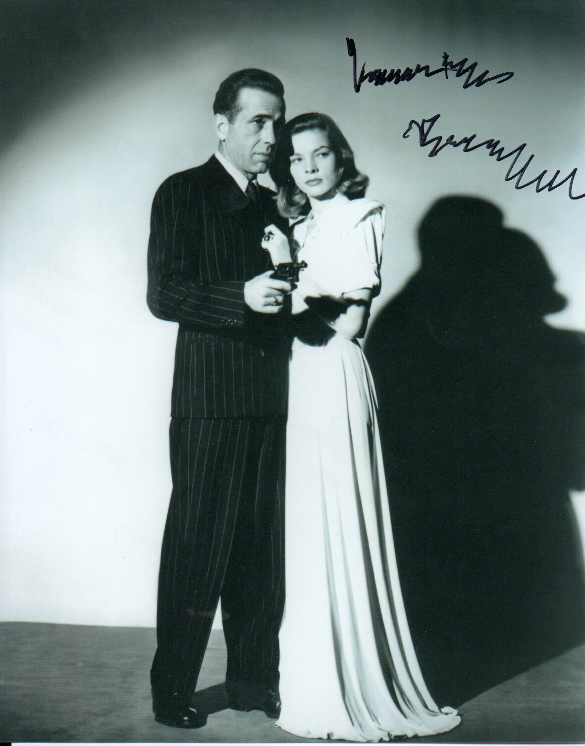 Lauren Bacall Signed 10-8 Photo Poster painting