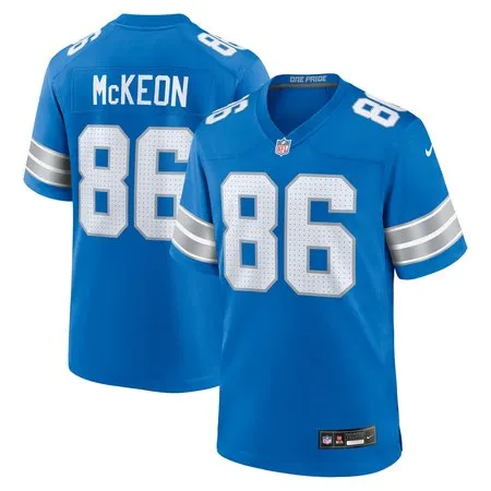 Men's Detroit Lions Sean McKeon   Blue Game Jersey