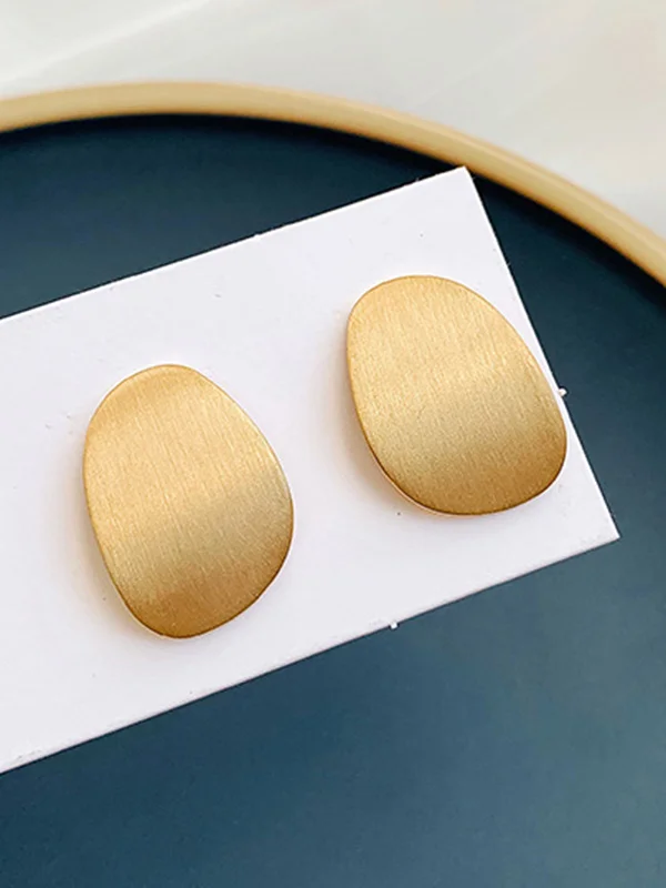 Simple Normcore Geometry Alloy Earrings