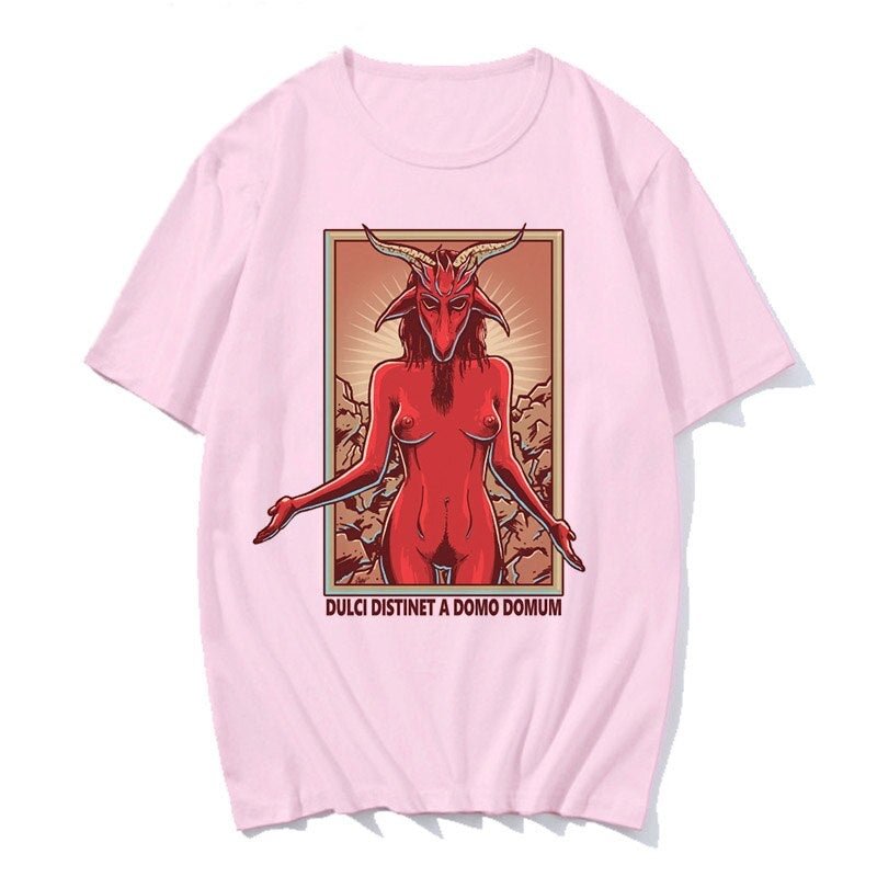 Demon Death Scary Evil Satanism Grim Reaper Baphomet T-shirt Horror Satan T Shirt  Satanist Tshirt Male Female Top Tee
