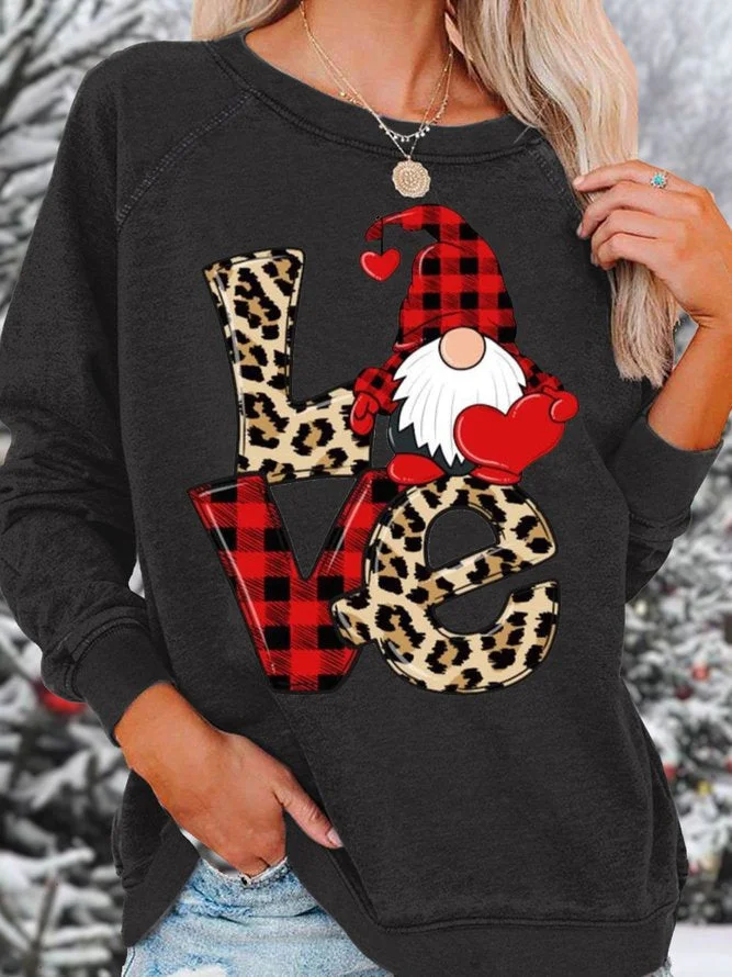 Women's Christmas Gnomes Love Casual Sweatshirt