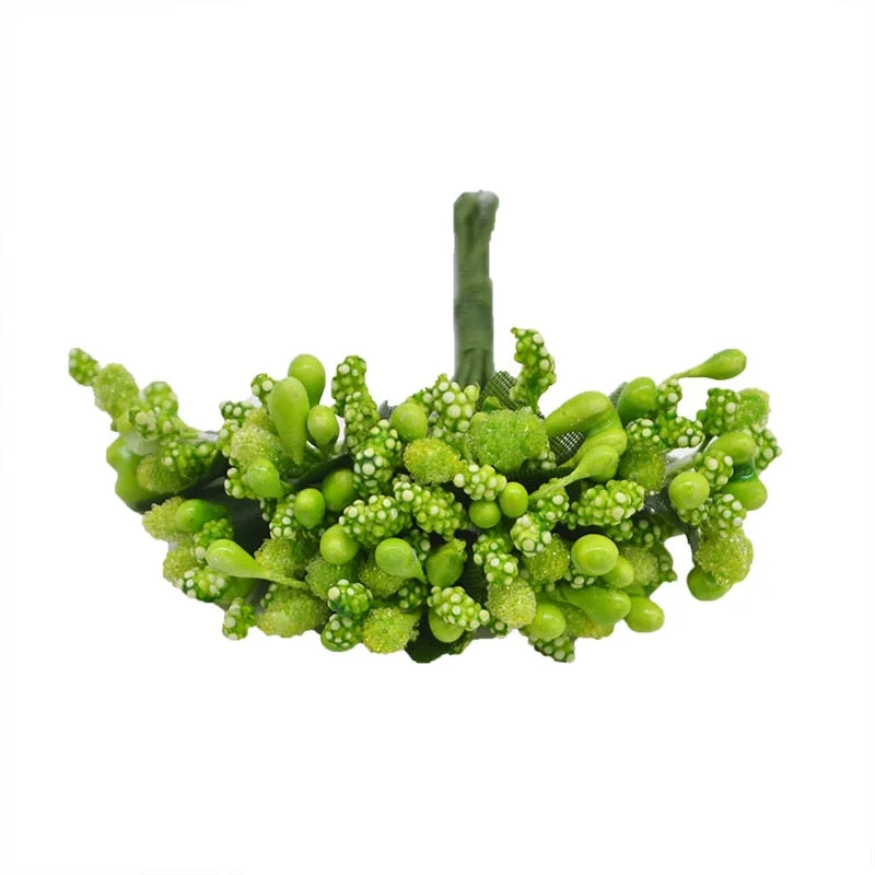 12Pcs/lot Handcraft Artificial Flowers Stamen Sugar Wedding Party Decoration DIY Wreath Gift Box Scrapbooking Cheap Fake Flowers