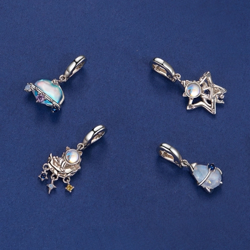 Aifule Original Astronaut Spacecraft Series Beads S925 Sterling Silver DIY Scattered Beads Ornament Combination Beads