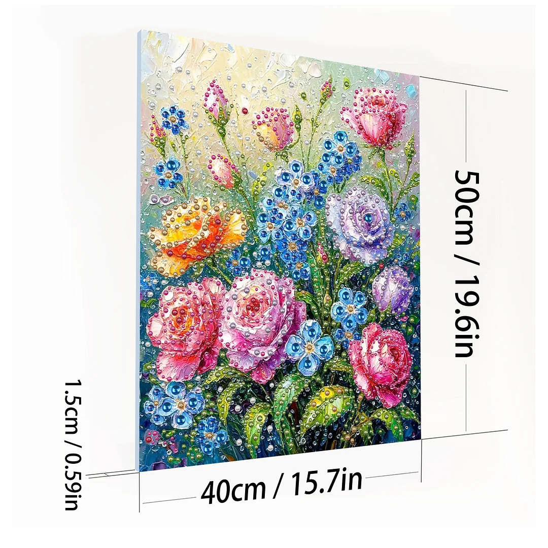 Garden - DIY Pearl Diamond Art Kit With Frame 40*50cm