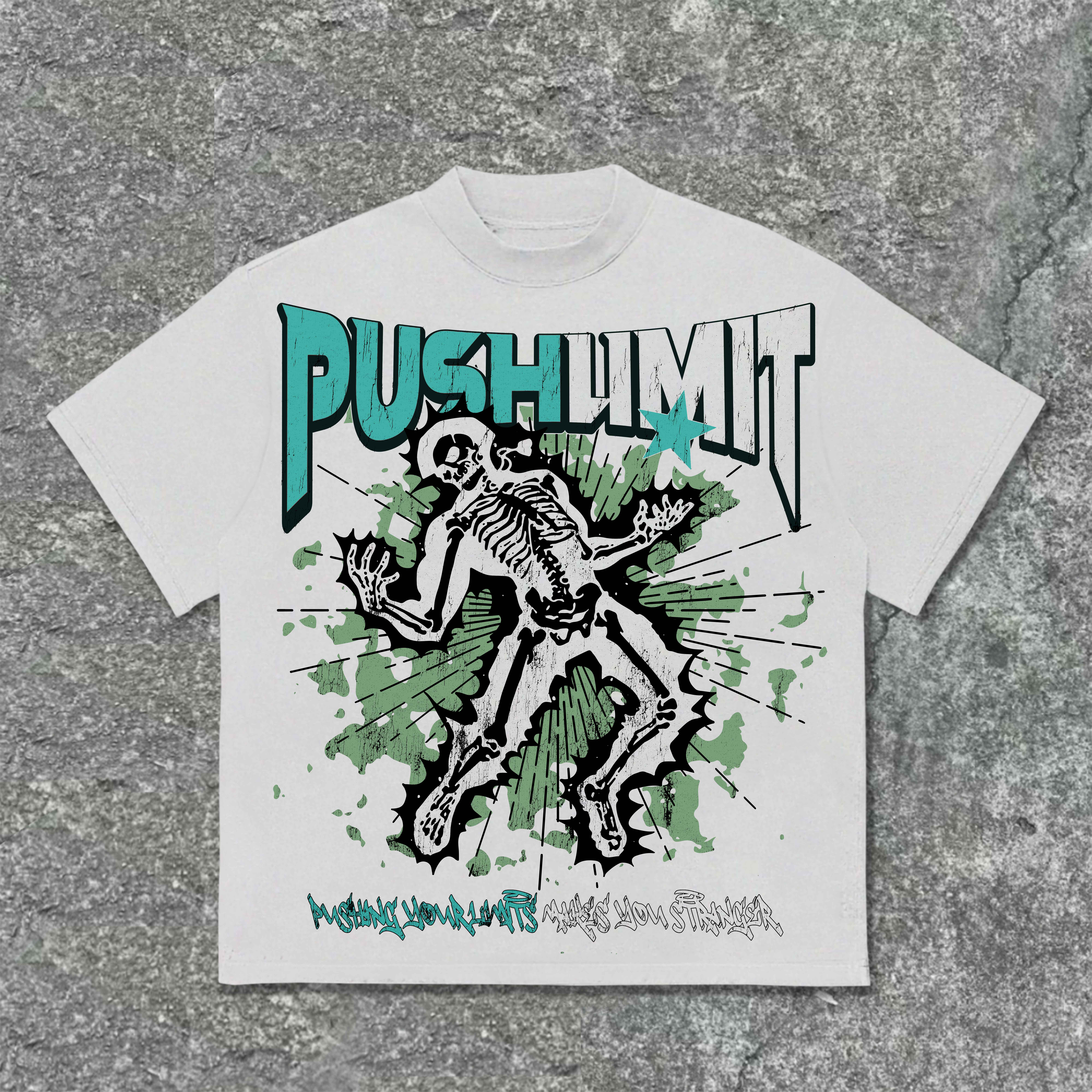 Sopula Breaks Through Its Own Limit Skeleton Graphics Cotton T-Shirt - SOPULA