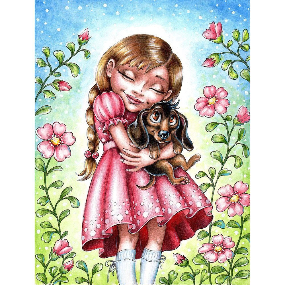

Flower Girl - Round Drill Diamond Painting - 30*40CM, 501 Original