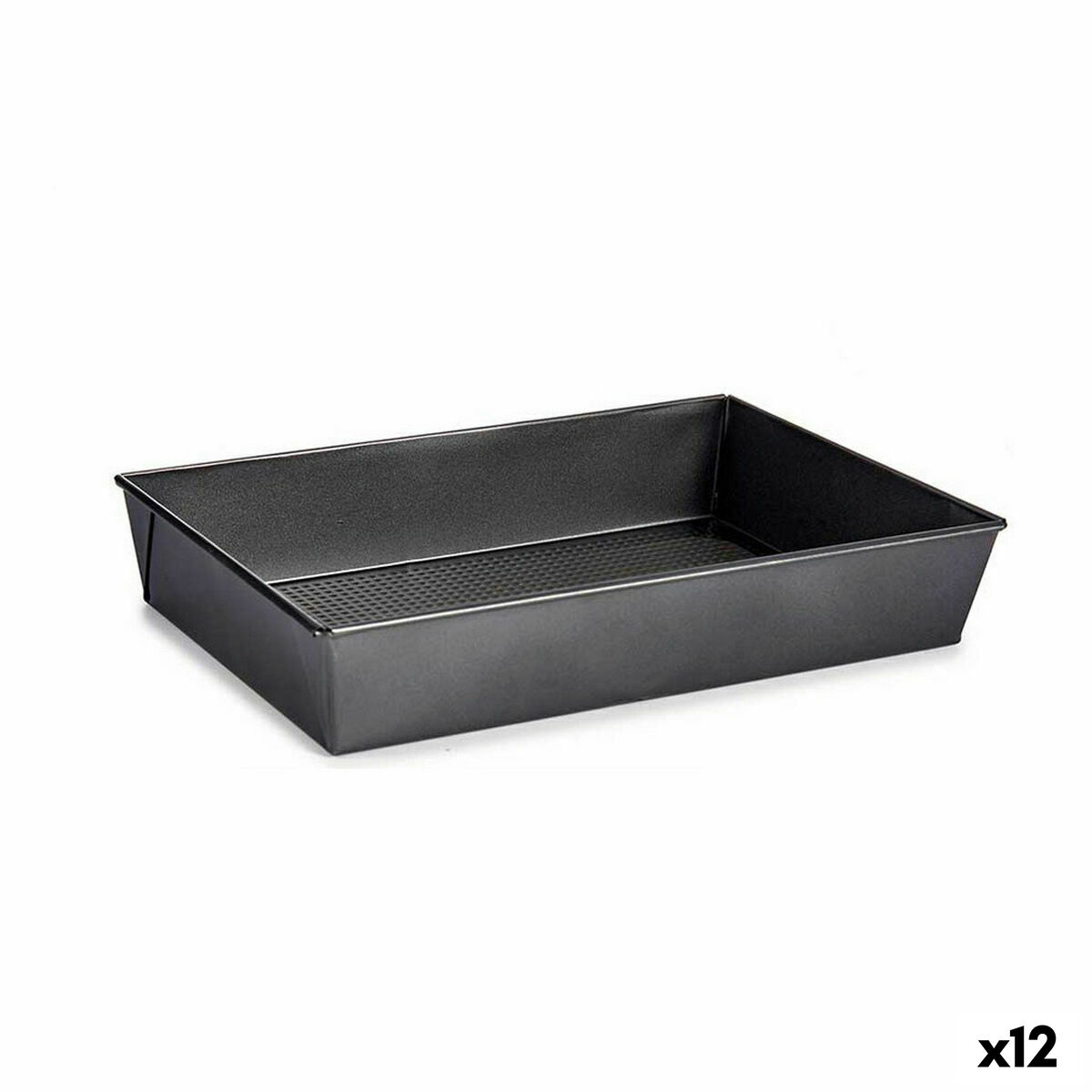 Rectangular Mould Kinvara Dark grey Metal Carbon steel 24 x 6,5 x 36,5 cm 36,5 x 6 x 24 cm (12 Units) - sale.kim -  endless selection of finest brands