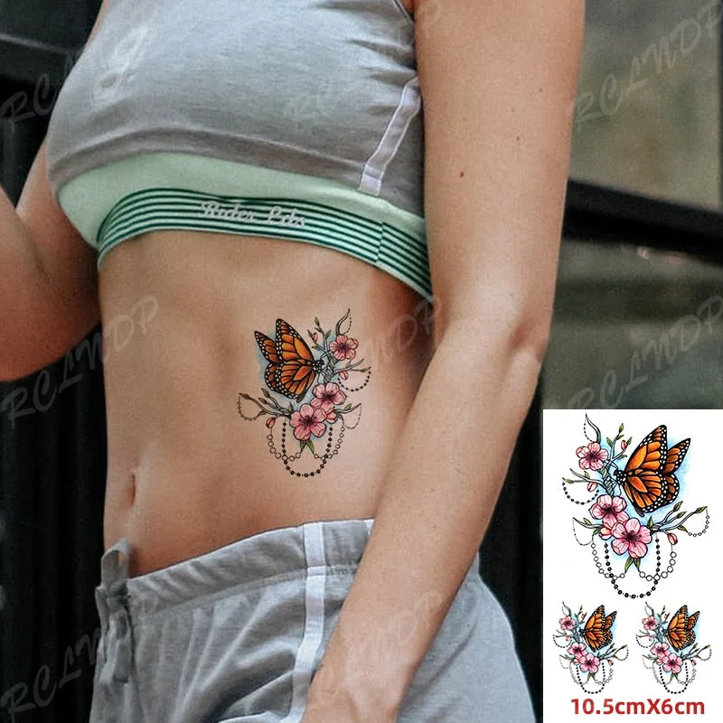 Waterproof Temporary Tattoos Sticker letters Love tatoo heartbeat wave Water Transfer Flash fake tattoo for girl women 10.56cm