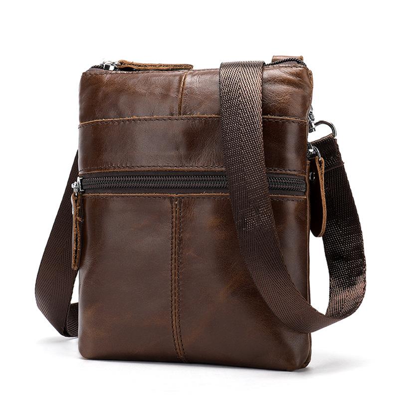 Men's Leather Shoulder Bag Retro Casual Crossbody Bag