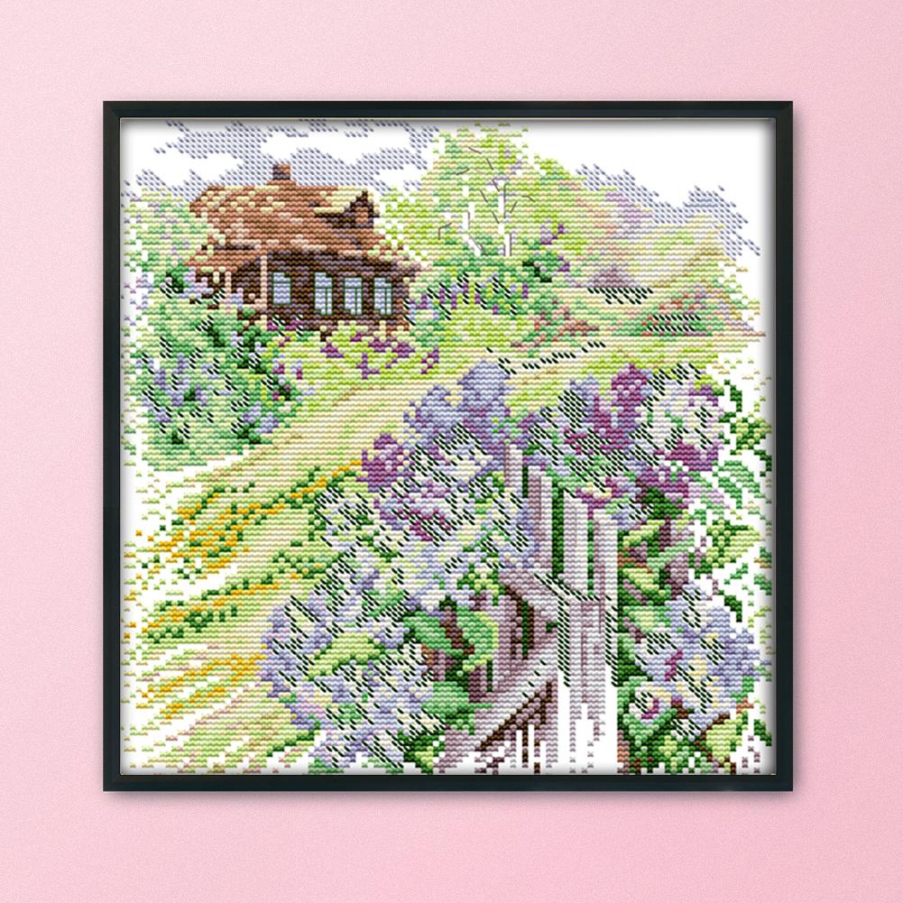

Country Road - 14CT Stamped Cross Stitch - 28*30cm, 501 Original