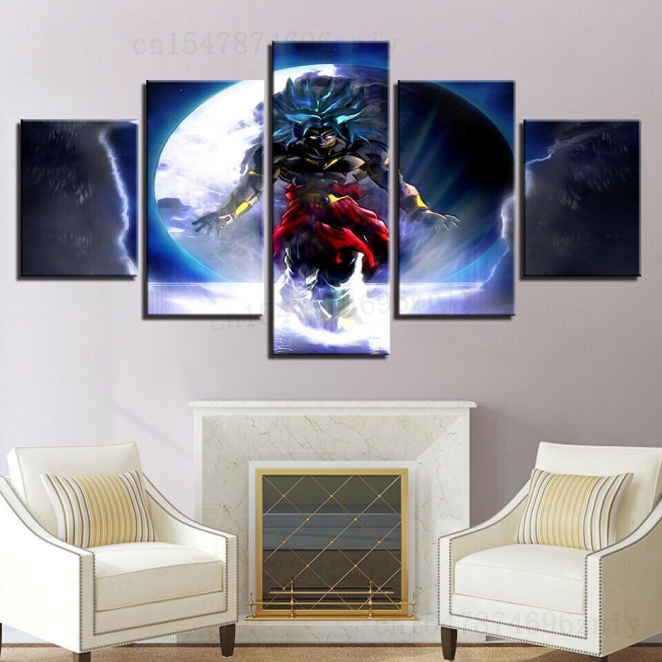 Z Super Anime Movies Canvas Prints Painting Wall Art HD Print No Framed Paintings 5 Panel Poster Home Decor Pictures 5 Pieces