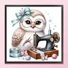 (Multi-Style) Sewing Machine Owl-11CT Stamped Cross Stitch 40*40cm/15.75*15.75in