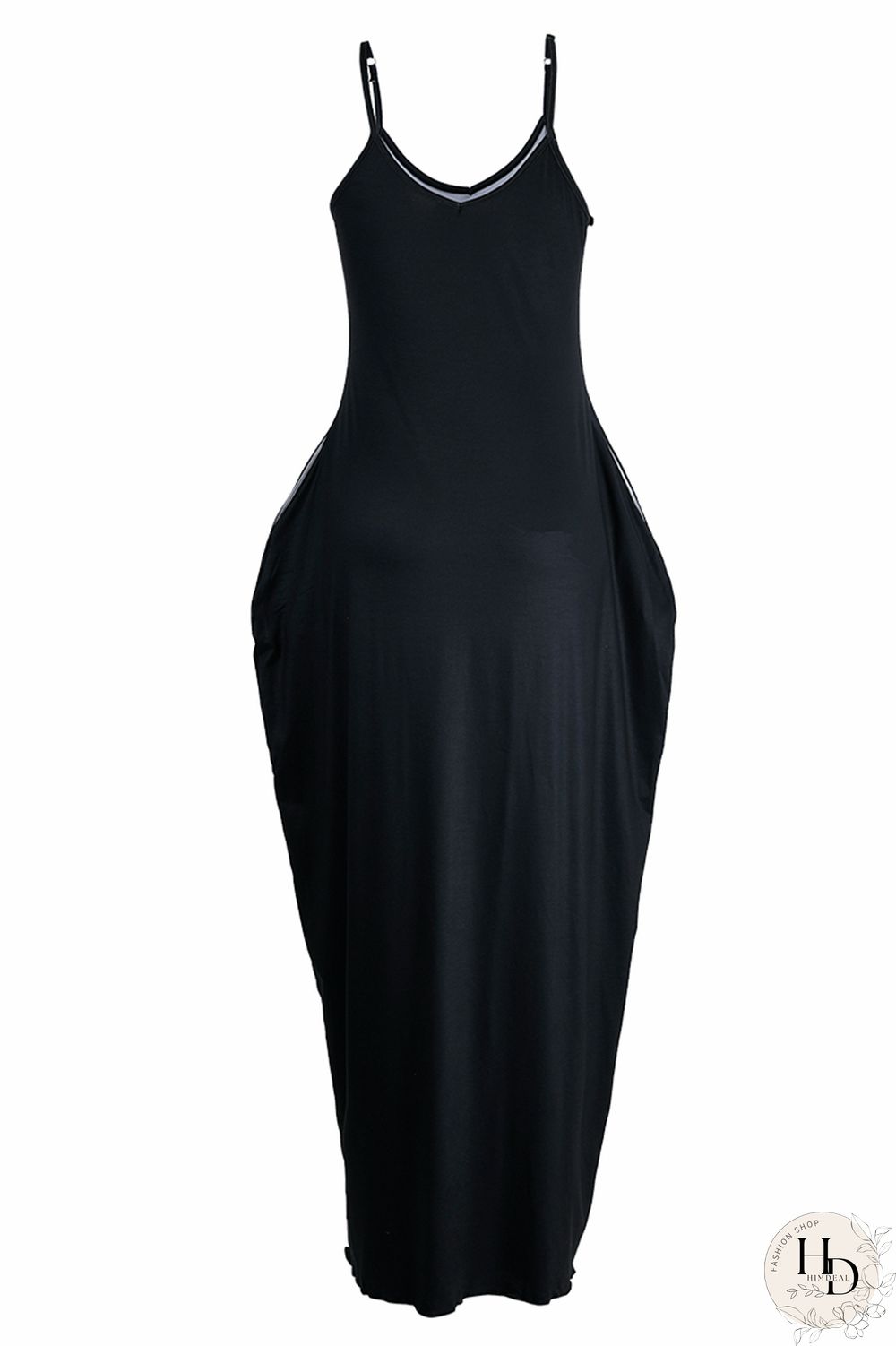 Black Purple Sexy Casual Print Backless Spaghetti Strap Long Dress