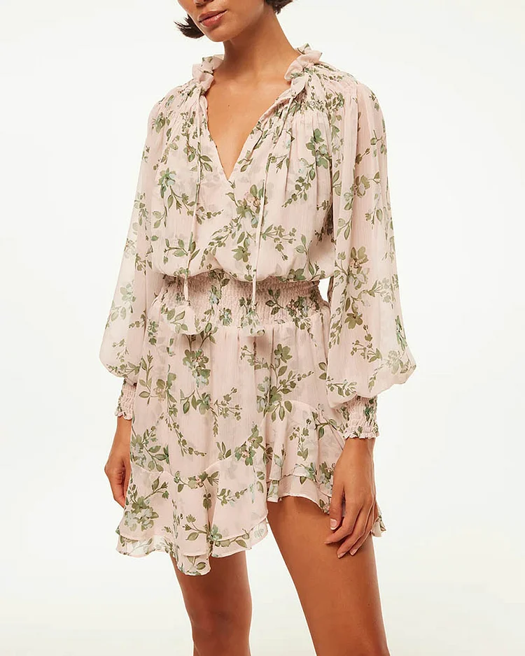 Women's Fashion Printed Mini Dress