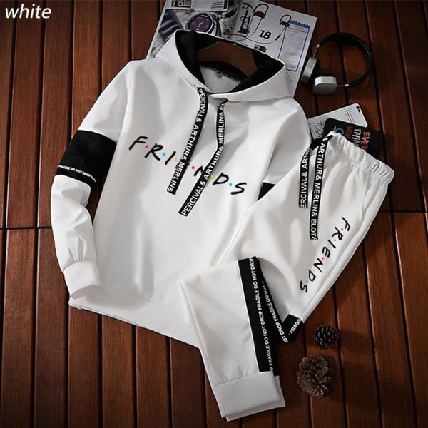 Women's Fashion Tracksuit Friends Printed Hoodies And Pants Two Piece Set Pullover Sweatshirt Sport Set - Shop Trendy Women's Fashion | TeeYours