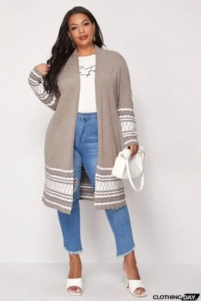 Chevron Long Sleeve Cardigan