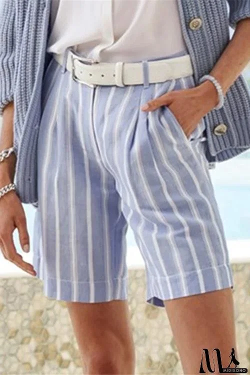 MidiSono - Stripe Pockets Shorts