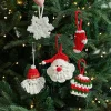 Knitting Christmas Hanging Decor Santa Clothing Socks