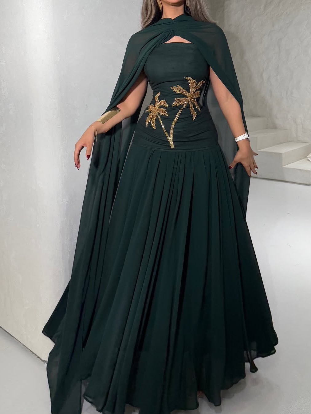Coconut Tree Print Strapless Top with Skirt and Shawl Set | Oxredo Shop Ramadan Sale
