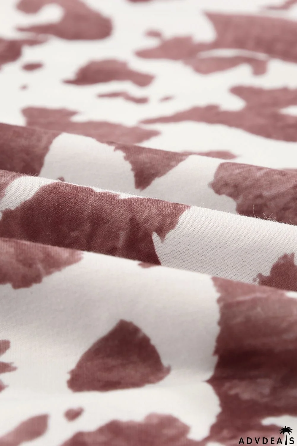 Brown Cow Contrast Asymmetrical Long Sleeve Top