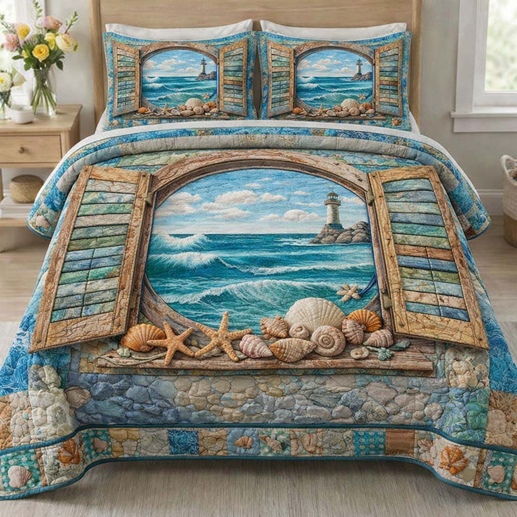 Ocean Breeze 3-Piece Quilted Bedding Set GFTOTG3614