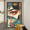 Fan Geisha Full Stamped Cross Stitch 14CT 2-Strand 40x70cm