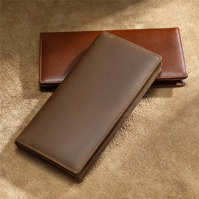 Men&rsquo;s Vintage Fine Stitching Soft Leather Multiple Slot Casual Wallet