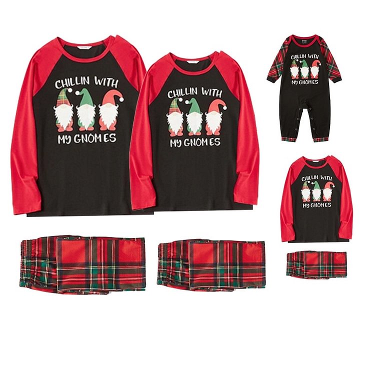 Chillin With My Gnomes Christmas Matching Pajamas Sets