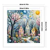 Colorful Houses-14CT Stamped Cross Stitch 40*40cm/15.75*15.75in tapestrymarket