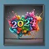 uk.everydayedeals (Limited Stock) Diamond Painting - Full Round - Colorful New Year 2024