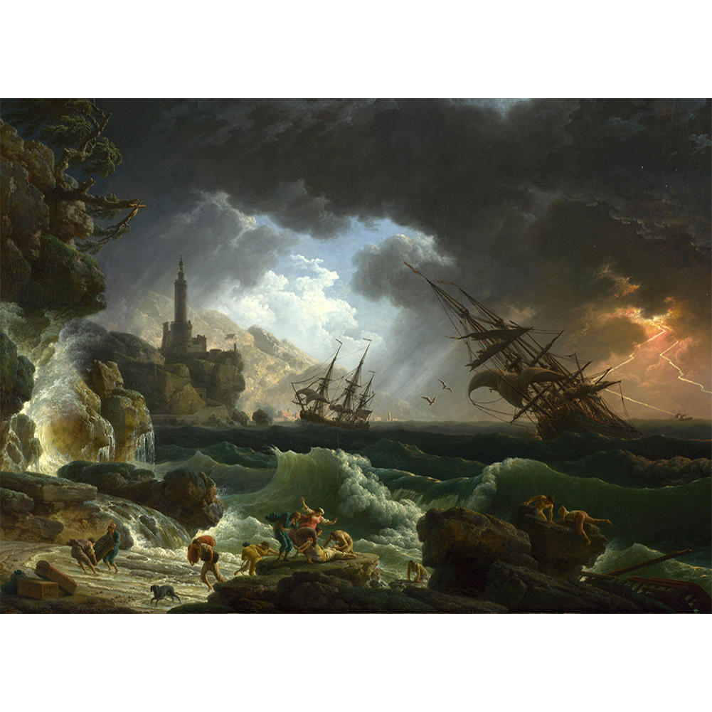 

45*35CM - Round Drill Diamond Painting - Famous Painting, 501 Original