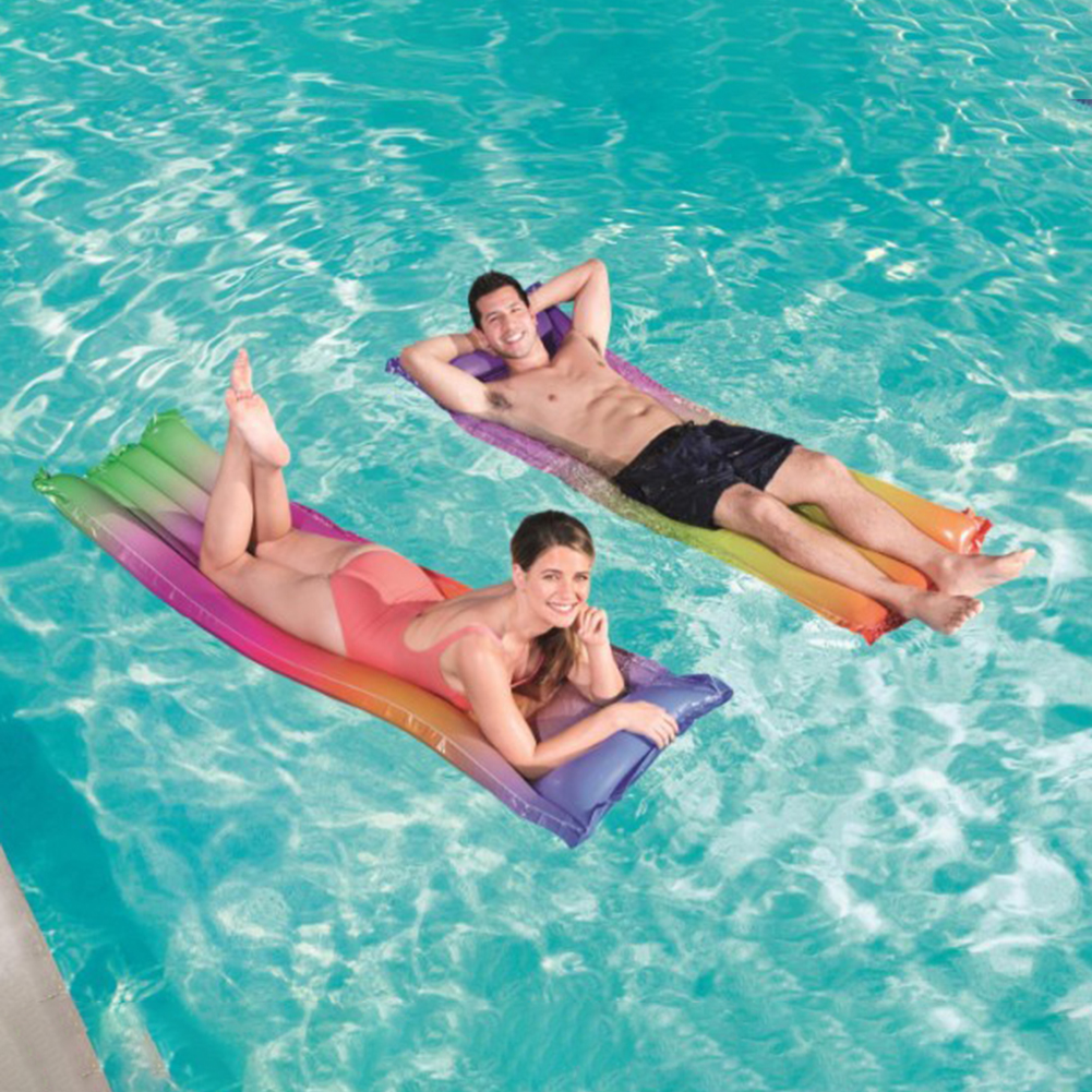 

Rainbow Inflatable Float Row PVC Water Hammock Swimming Pool Lounger Chair, 501 Original