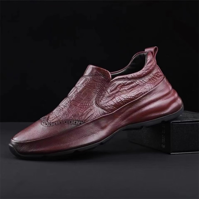  Crocodile Print Brogue British Loafers DANRRIO.COM DANRRIO