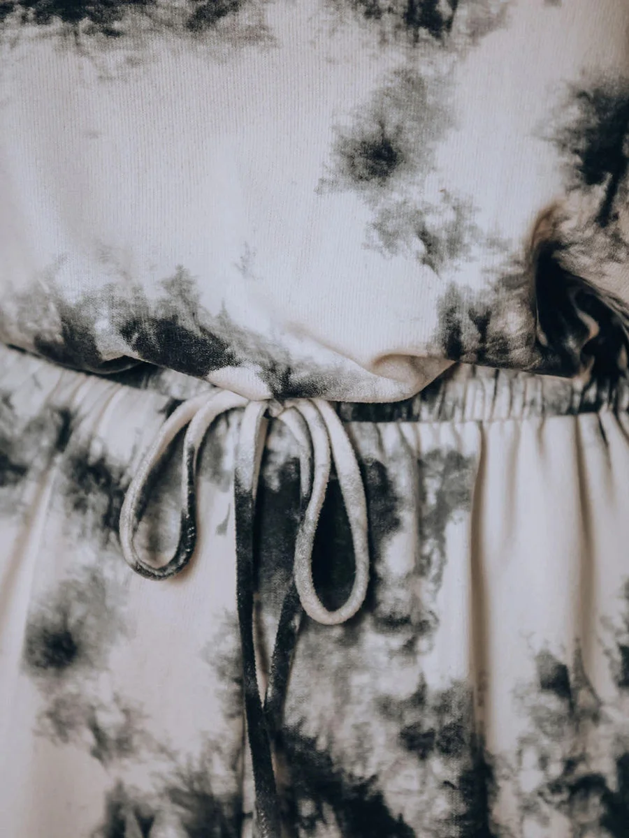 Elastic Waist Tie Dye Romper