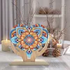  5D DIY Special Shape Diamond Painting Wooden Heart Shape Desk Ornament Decor Kit