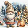 Christmas Gnomes And Elk-11CT Stamped Cross Stitch 40*40cm/15.75*15.75in tapestrymarket