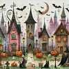 (Multi-Style) Halloween House-11CT Stamped Cross Stitch 50*50cm/19.69*19.69in