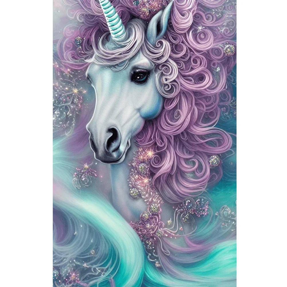 Unicorn 30*40CM(Canvas) Full Round Drill Diamond Painting