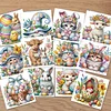 12PCS Diamond Painting Happy Easter Greeting Card Kit for Birthdays Thanksgiving & Special Occasion